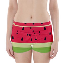 Watermelon Fruit Food Healthy Vitamins Nutrition Boyleg Bikini Wrap Bottoms by Wegoenart