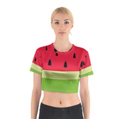 Watermelon Fruit Food Healthy Vitamins Nutrition Cotton Crop Top by Wegoenart