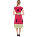 Watermelon Fruit Food Healthy Vitamins Nutrition Cap Sleeve Front Wrap Midi Dress View2