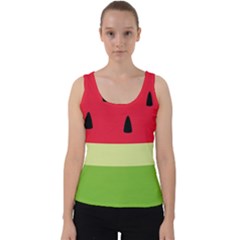 Watermelon Fruit Food Healthy Vitamins Nutrition Velvet Tank Top by Wegoenart