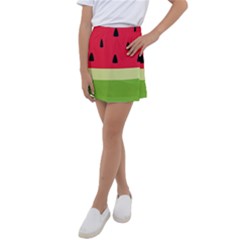 Watermelon Fruit Food Healthy Vitamins Nutrition Kids  Tennis Skirt by Wegoenart