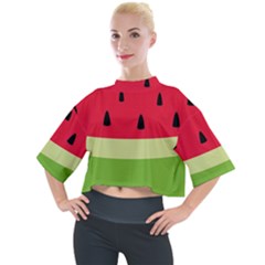 Watermelon Fruit Food Healthy Vitamins Nutrition Mock Neck Tee by Wegoenart