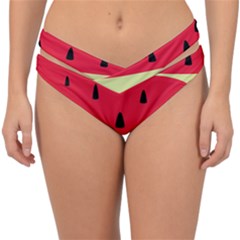 Watermelon Fruit Food Healthy Vitamins Nutrition Double Strap Halter Bikini Bottoms by Wegoenart