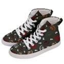 Art Halloween Pattern Creepy Design Digital Papers Men s Hi-Top Skate Sneakers View2