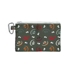 Art Halloween Pattern Creepy Design Digital Papers Canvas Cosmetic Bag (small) by Wegoenart