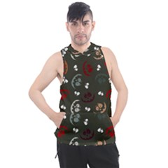 Art Halloween Pattern Creepy Design Digital Papers Men s Sleeveless Hoodie by Wegoenart