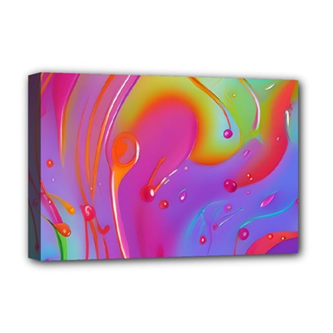 Beautiful Fluid Shapes In A Flowing Background Deluxe Canvas 18  X 12  (stretched) by GardenOfOphir