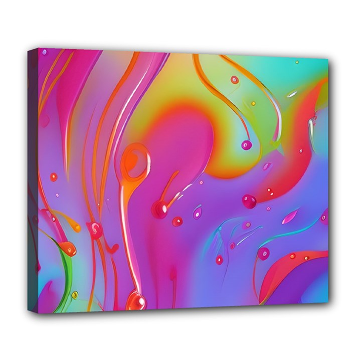 Beautiful Fluid Shapes In A Flowing Background Deluxe Canvas 24  x 20  (Stretched)