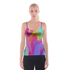 Beautiful Fluid Shapes In A Flowing Background Spaghetti Strap Top by GardenOfOphir