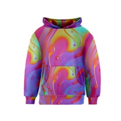 Beautiful Fluid Shapes In A Flowing Background Kids  Pullover Hoodie by GardenOfOphir