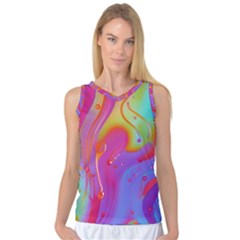 Beautiful Fluid Shapes In A Flowing Background Women s Basketball Tank Top by GardenOfOphir