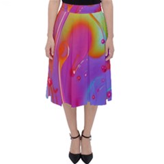 Beautiful Fluid Shapes In A Flowing Background Classic Midi Skirt by GardenOfOphir