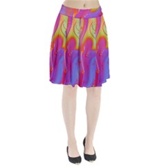 Beautiful Fluid Shapes In A Flowing Background Pleated Skirt by GardenOfOphir