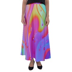 Beautiful Fluid Shapes In A Flowing Background Flared Maxi Skirt by GardenOfOphir