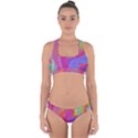 Beautiful Fluid Shapes In A Flowing Background Cross Back Hipster Bikini Set View1