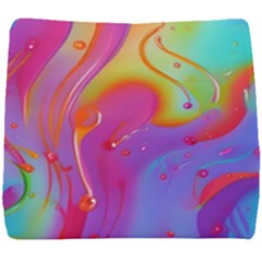 Beautiful Fluid Shapes In A Flowing Background Seat Cushion by GardenOfOphir