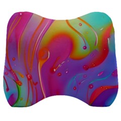 Beautiful Fluid Shapes In A Flowing Background Velour Head Support Cushion by GardenOfOphir