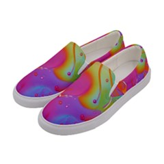 Beautiful Fluid Shapes In A Flowing Background Women s Canvas Slip Ons by GardenOfOphir