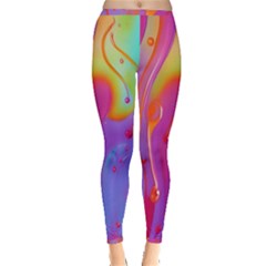 Beautiful Fluid Shapes In A Flowing Background Inside Out Leggings by GardenOfOphir