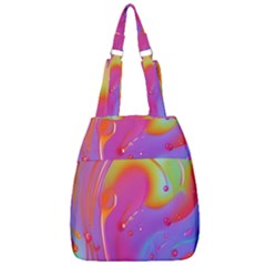 Beautiful Fluid Shapes In A Flowing Background Center Zip Backpack by GardenOfOphir