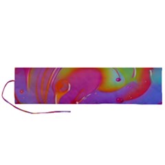 Beautiful Fluid Shapes In A Flowing Background Roll Up Canvas Pencil Holder (l) by GardenOfOphir