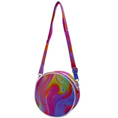 Beautiful Fluid Shapes In A Flowing Background Crossbody Circle Bag by GardenOfOphir