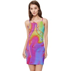 Beautiful Fluid Shapes In A Flowing Background Summer Tie Front Dress by GardenOfOphir