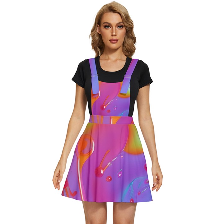 Beautiful Fluid Shapes In A Flowing Background Apron Dress