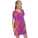 Beautiful Fluid Shapes In A Flowing Background Kids  Short Sleeve Tiered Mini Dress View3