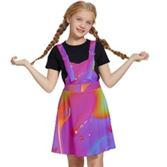 Beautiful Fluid Shapes In A Flowing Background Kids  Apron Dress by GardenOfOphir