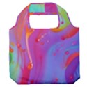 Beautiful Fluid Shapes In A Flowing Background Premium Foldable Grocery Recycle Bag View1