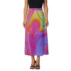 Beautiful Fluid Shapes In A Flowing Background Classic Midi Chiffon Skirt by GardenOfOphir