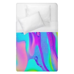 Colorful Abstract Fluid Art Pattern Duvet Cover (single Size) by GardenOfOphir