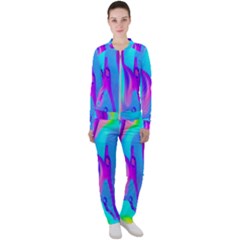 Colorful Abstract Fluid Art Pattern Casual Jacket And Pants Set by GardenOfOphir