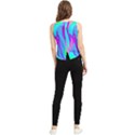 Colorful Abstract Fluid Art Pattern V-Neck Cropped Tank Top View2