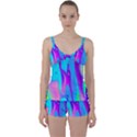 Colorful Abstract Fluid Art Pattern Tie Front Two Piece Tankini View1