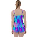 Colorful Abstract Fluid Art Pattern Tie Front Two Piece Tankini View2