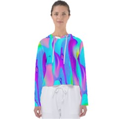 Colorful Abstract Fluid Art Pattern Women s Slouchy Sweat by GardenOfOphir