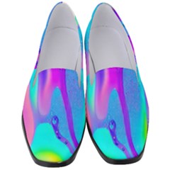 Colorful Abstract Fluid Art Pattern Women s Classic Loafer Heels by GardenOfOphir