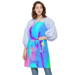 Colorful Abstract Fluid Art Pattern Pocket Apron by GardenOfOphir