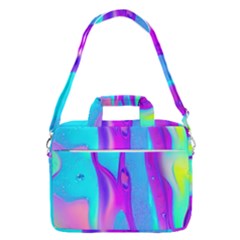 Colorful Abstract Fluid Art Pattern Macbook Pro 13  Shoulder Laptop Bag  by GardenOfOphir