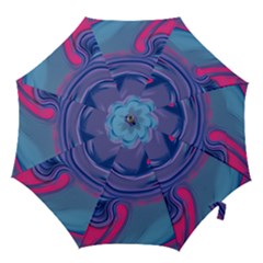 Liquid Art Pattern - Fluid Art Hook Handle Umbrellas (large) by GardenOfOphir