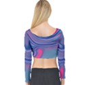 Liquid Art Pattern - Fluid Art Long Sleeve Crop Top View2