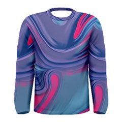 Liquid Art Pattern - Fluid Art Men s Long Sleeve Tee by GardenOfOphir