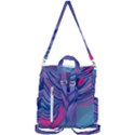 Liquid Art Pattern - Fluid Art Crossbody Backpack View3