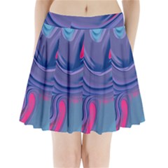 Liquid Art Pattern - Fluid Art Pleated Mini Skirt by GardenOfOphir