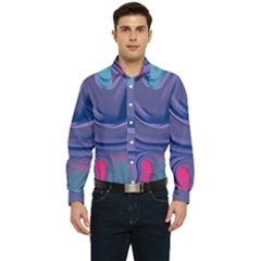 Liquid Art Pattern - Fluid Art Men s Long Sleeve  Shirt by GardenOfOphir