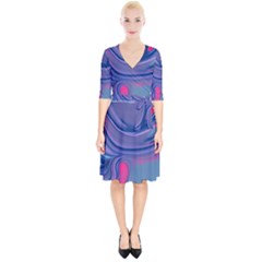 Liquid Art Pattern - Fluid Art Wrap Up Cocktail Dress by GardenOfOphir