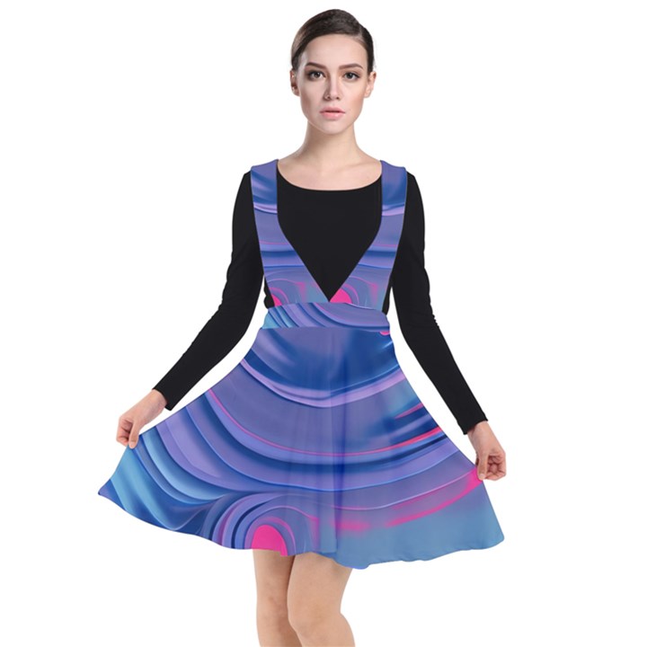 Liquid Art Pattern - Fluid Art Plunge Pinafore Dress