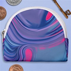 Liquid Art Pattern - Fluid Art Horseshoe Style Canvas Pouch by GardenOfOphir